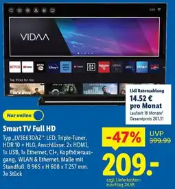 Lidl VIDAA Smart TV Full HD Angebot