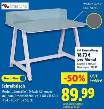Lidl Inter Link Schreibtisch Angebot