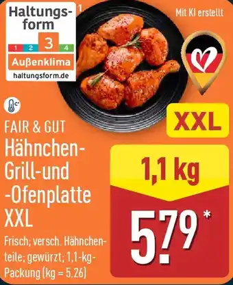 Aldi Nord FAIR & GUT Hähnchen Grill-und Ofenplatte XXL Angebot