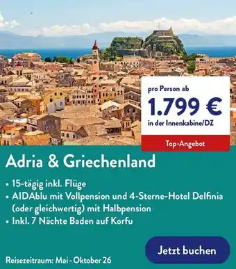 Aldi Nord Adria & Griechenland Angebot