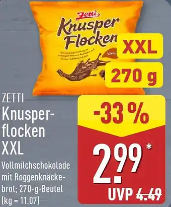 Aldi Nord ZETTI Knusperflocken XXL Angebot