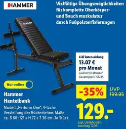 Lidl Hammer Hantelbank Angebot