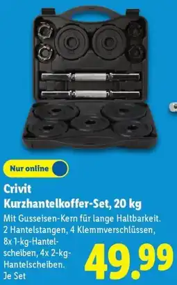 Lidl Crivit Kurzhantelkoffer-Set, 20 kg Angebot