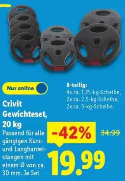 Lidl Crivit Gewichteset, 20 kg Angebot