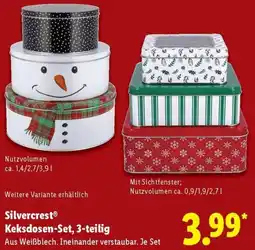 Lidl Silvercrest Keksdosen-Set, 3-teilig Angebot