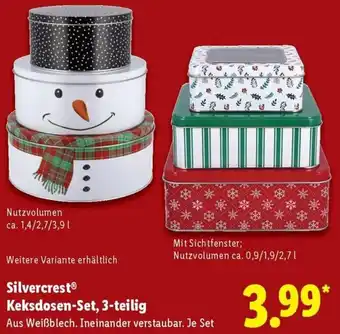 Lidl Silvercrest Keksdosen-Set, 3-teilig Angebot