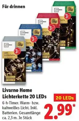 Lidl Livarno Home Lichterkette 20 LEDs Angebot