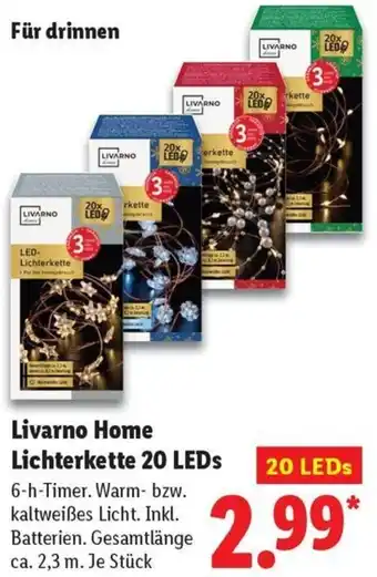 Lidl Livarno Home Lichterkette 20 LEDs Angebot