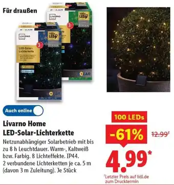 Lidl Livarno Home LED-Solar-Lichterkette Angebot