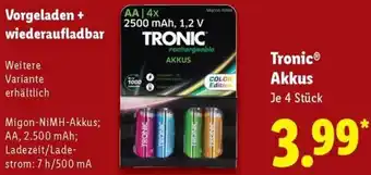 Lidl Tronic Akkus Angebot