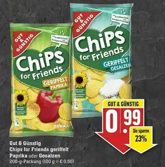 Edeka Gut & Günstig Chips For Friends Geriffelt Paprika Oder Gesalzen Angebot