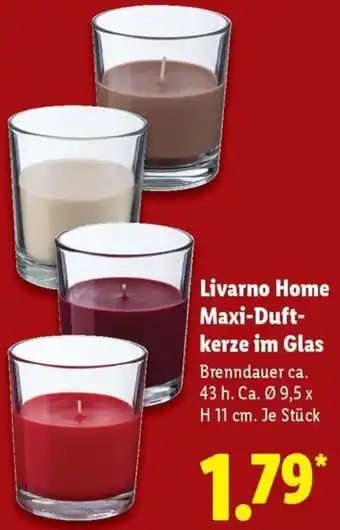 Lidl Livarno Home Maxi-Duftkerze im Glas Angebot