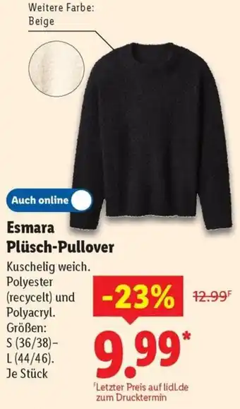 Lidl Esmara Plüsch-Pullover Angebot