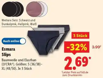 Lidl Esmara Slips Angebot