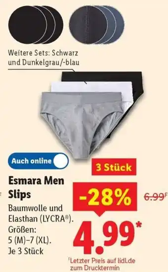Lidl Esmara Men Slips Angebot