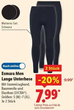 Lidl Esmara Men Lange Unterhose Angebot