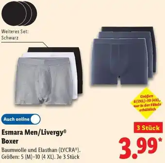 Lidl Esmara Men/Livergy Boxer Angebot
