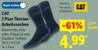 Lidl CAT 2 Paar Thermo Arbeitssocken Angebot