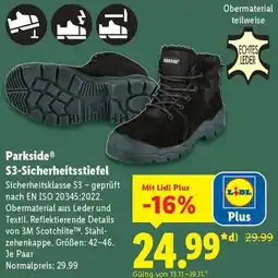 Lidl Parkside S3-Sicherheitsstiefel Angebot