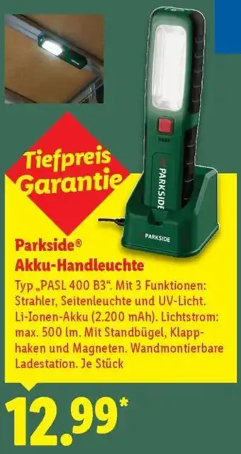 Lidl Parkside Akku-Handleuchte Angebot