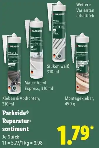 Lidl Parkside Reparatursortiment Angebot