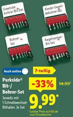 Lidl Parkside Bit-/ Bohrer-Set Angebot