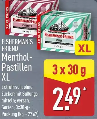 Aldi Nord FISHERMAN'S FRIEND Menthol Pastillen XL Angebot