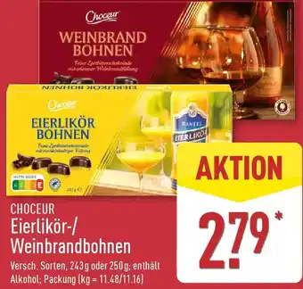 Aldi Nord CHOCEUR Eierlikör-/ Weinbrandbohnen Angebot