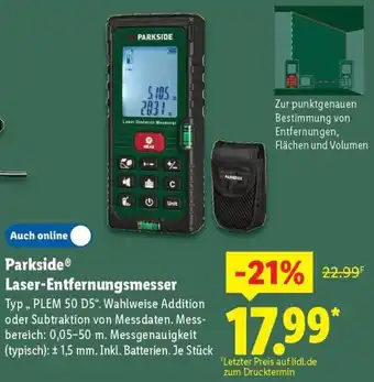Lidl Parkside Laser-Entfernungsmesser Angebot