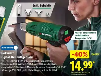 Lidl Parkside Digital-Heißluftgebläse Angebot
