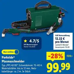 Lidl Parkside Plasmaschneider Angebot