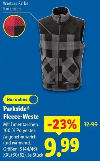 Lidl Parkside Fleece-Weste Angebot