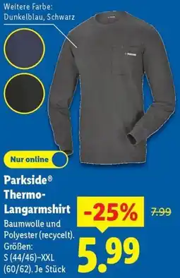 Lidl Parkside Thermo Langarmshirt Angebot