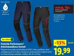 Lidl Parkside Performance Arbeitsbundhose Stretch Angebot