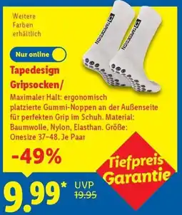Lidl Tapedesign Gripsocken Angebot