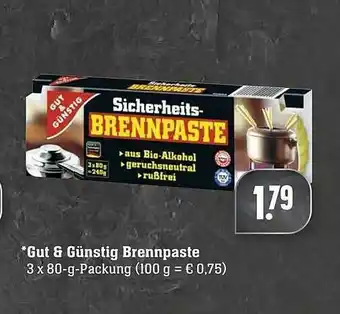 Edeka Gut & Günstig Brennpaste Angebot