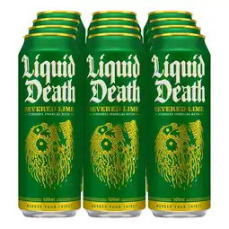 Netto Marken-Discount Liquid Death Severed Lime Flavoured Sparkling Water 0,5 Liter Dose, 12er Pack Angebot