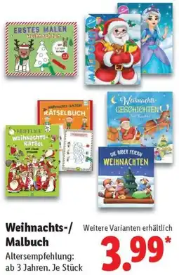 Lidl Weihnachts-/ Malbuch Angebot