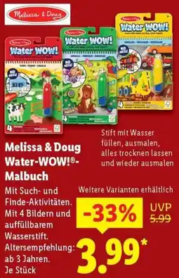 Lidl Melissa & Doug Water-WOW! Malbuch Angebot