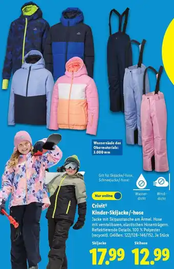 Lidl Crivit Kinder-Skijacke/-hose Angebot