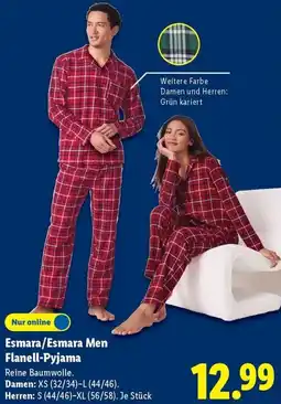 Lidl Esmara/Esmara Men Flanell-Pyjama Angebot