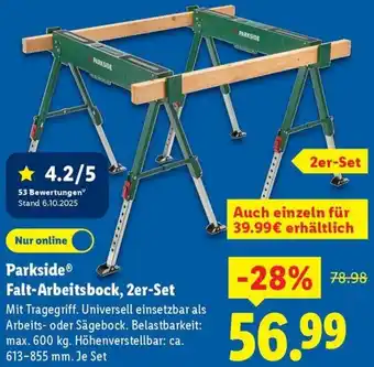 Lidl Parkside Falt-Arbeitsbock, 2er-Set Angebot