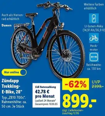 Lidl Zündapp Trekking E-Bike, 28" Angebot