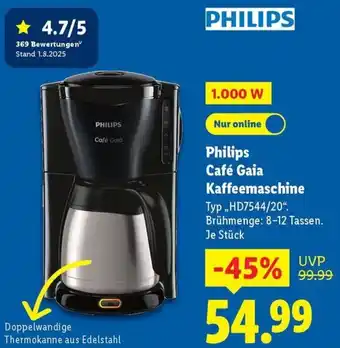 Lidl Philips Café Gaia Kaffeemaschine Angebot