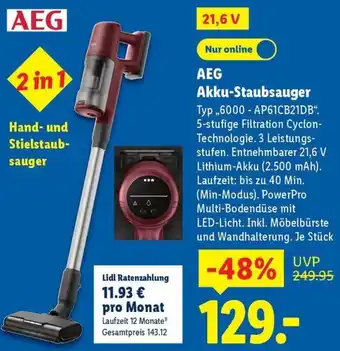 Lidl AEG Akku-Staubsauger Angebot