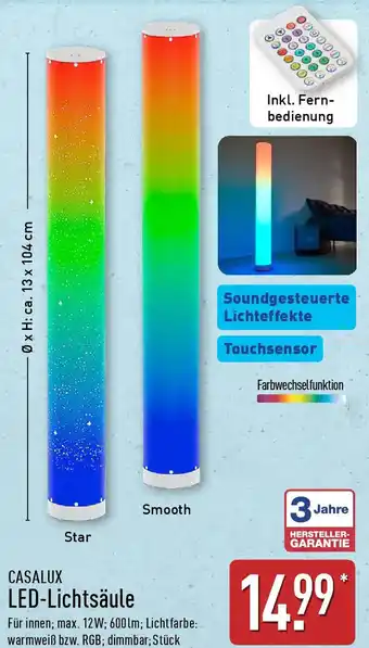 Aldi Nord CASALUX LED-Lichtsäule Angebot