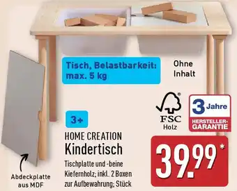 Aldi Nord HOME CREATION Kindertisch Angebot