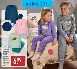Aldi Nord LILY & DAN Velours Kleinkinder Pyjama Angebot