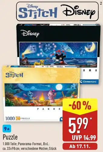 Aldi Nord Puzzle Angebot