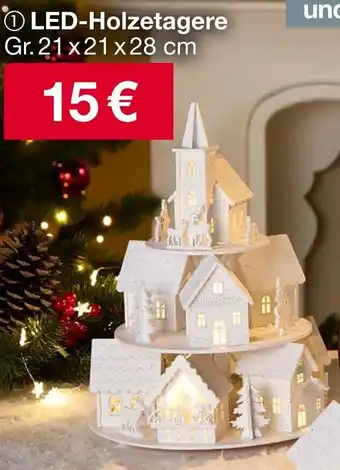 Woolworth LED-Holzetagere Angebot